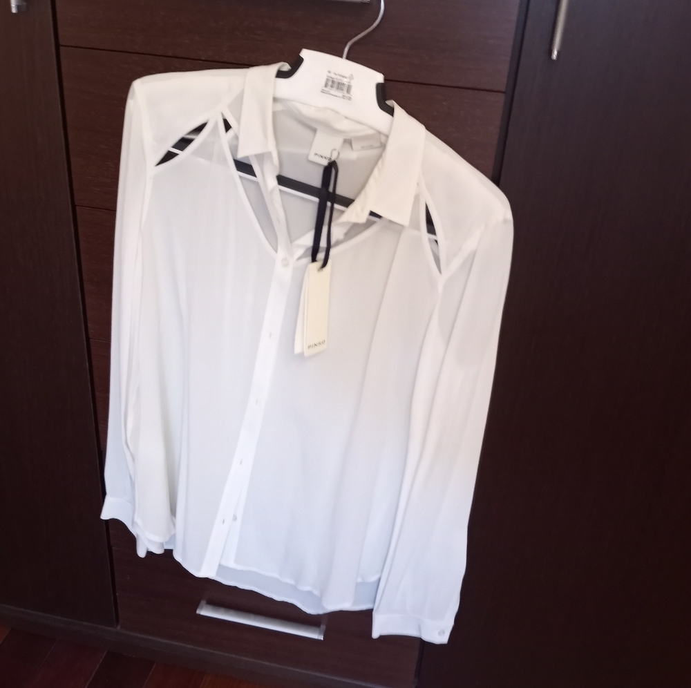 PINKO 100%silk long sleeves shirt size 44